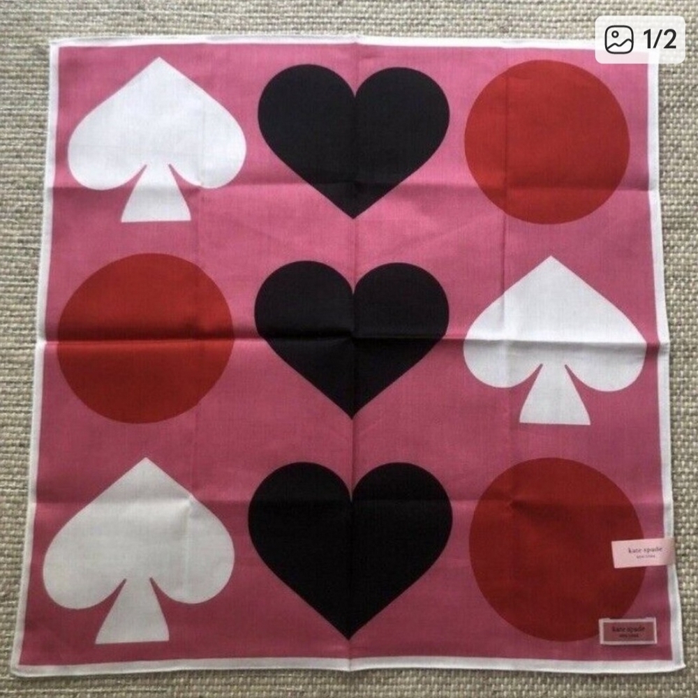 Kate Spade Red and Pink Geometric Scarf​